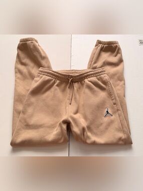 Y2K Jordan Fleece Jogger Sweatpants Youth XL 13-15 Tan Jumpman Athletic